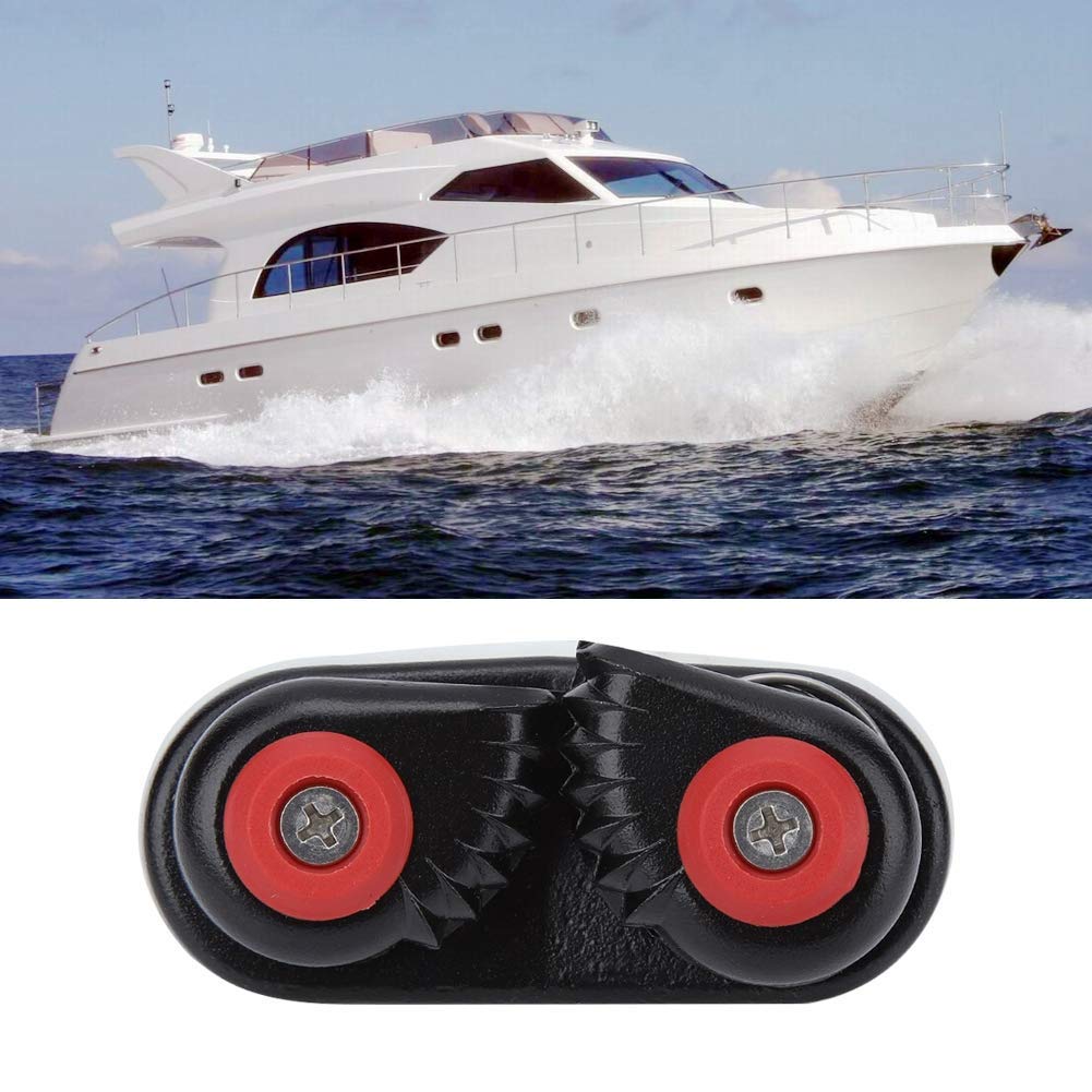 KIMISS Negro Aleación De Aluminio Cuerda Hebilla Titular Anchor Cam Cleat para Kayak Yacht Boot Accesorios