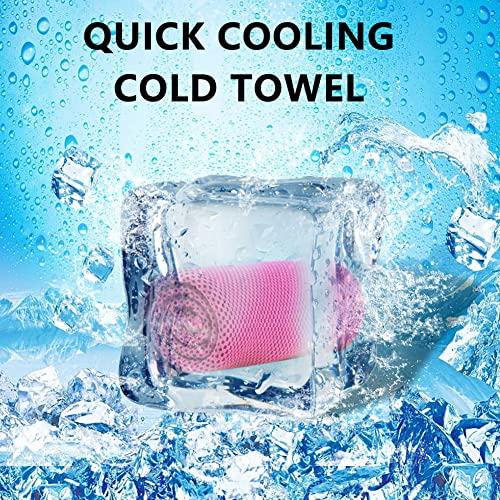 Gym Towels Cooling Towel For Sweat -[2Pack] Quick Dry Workout Towels For Gym Neck And Face During Work, Camping, Yoga, Backpacking, Beach, Running, Hot Weather Sport Headscarf For Women (Pink) #TOP6