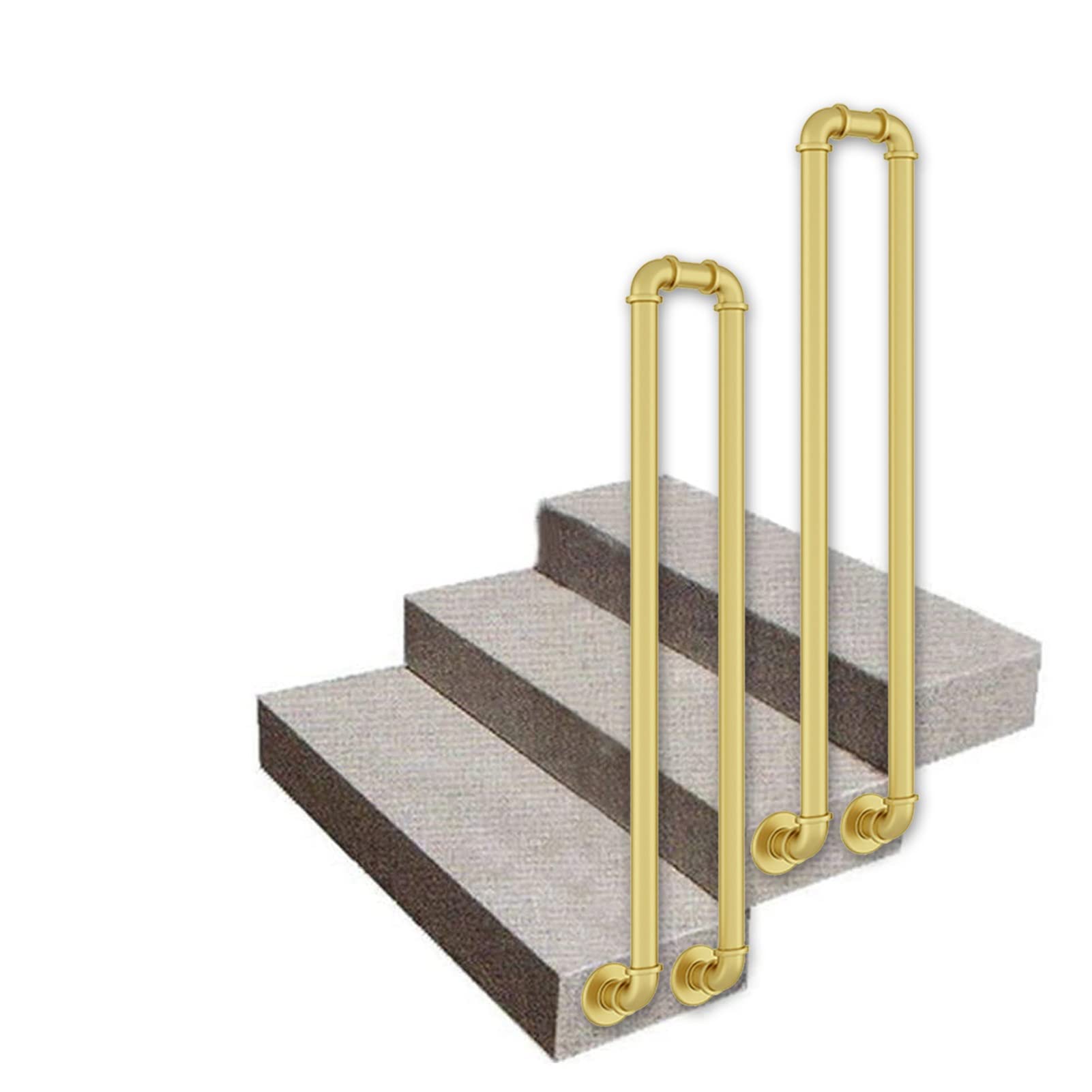 Main courante d'escalier en fer balustrade de marche extérieure barre de support en U