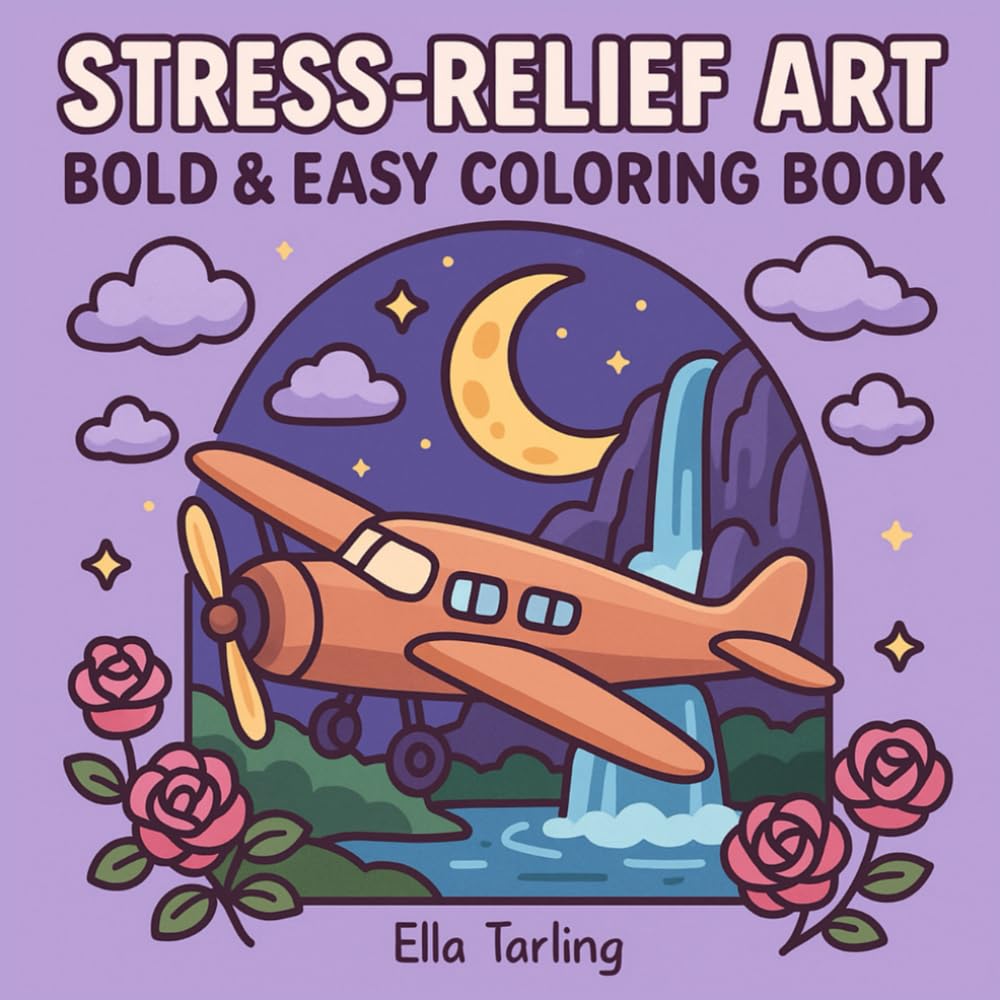 Stress-Relief Art: A Bold & Easy Coloring Book for Kids & Adults (Minimalist Art Series – Bold & Easy Coloring for Calm & Joy)