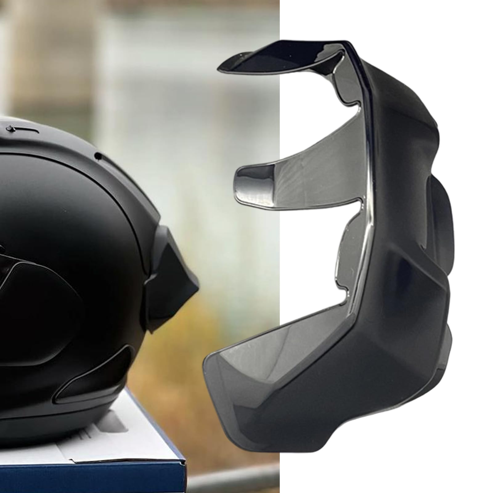 Becquet arrière résistant au vent de course en ABS Installation facile Améliore la stabilité aérodynamique Accessoires de becquet pour casque en ABS