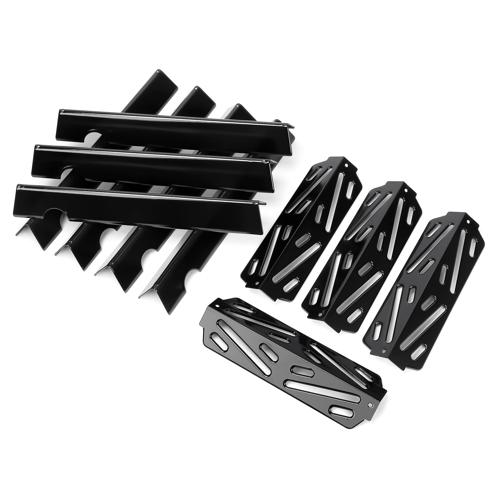 GFTIME 43,5 CM Flavorizer Bars 66033 en hitteschild 66040 voor Weber Genesis II/LX 400, Genesis II E410, E435, S435 (2017 en nieuwer) gasbarbecue, porseleinen staal reserveonderdelen voor Weber 66033