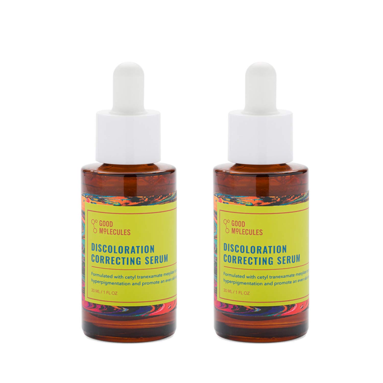 Good Molecules Zestaw serum korygującego przebarwienia, zawiera kwas traneksamowy i 4% niacynamid, poprawia wygląd plam starczych, blizn potrądzikowych, przebarwień i uszkodzeń spowodowanych słońcem |