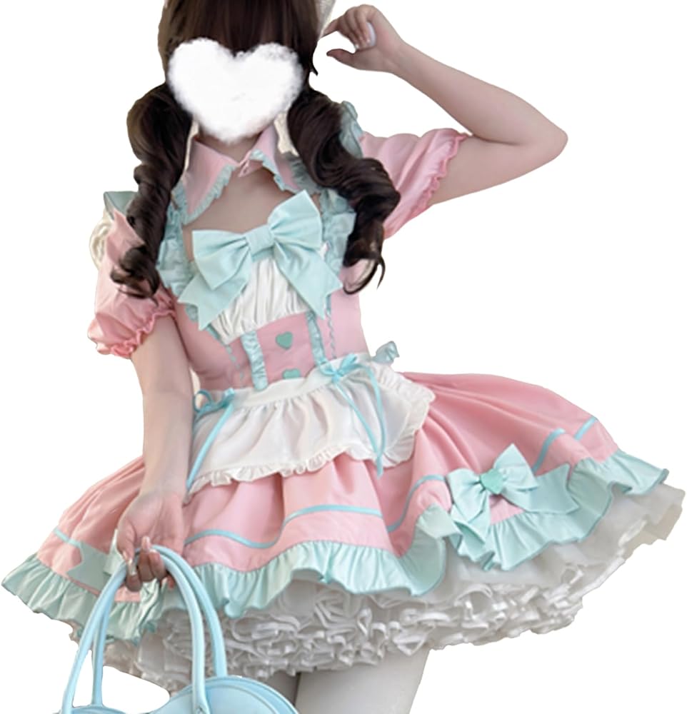 Amazon.co.jp: [XHSUKADO] Maid Clothes, 3-piece Set, Lolita op
