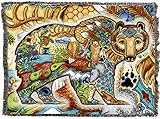 Pure Country Weavers Grizzly Bear - Animal Spirits Totem - Sue Coccia - XL Blanket Throw Woven from Cotton - Made in The USA (82x62)