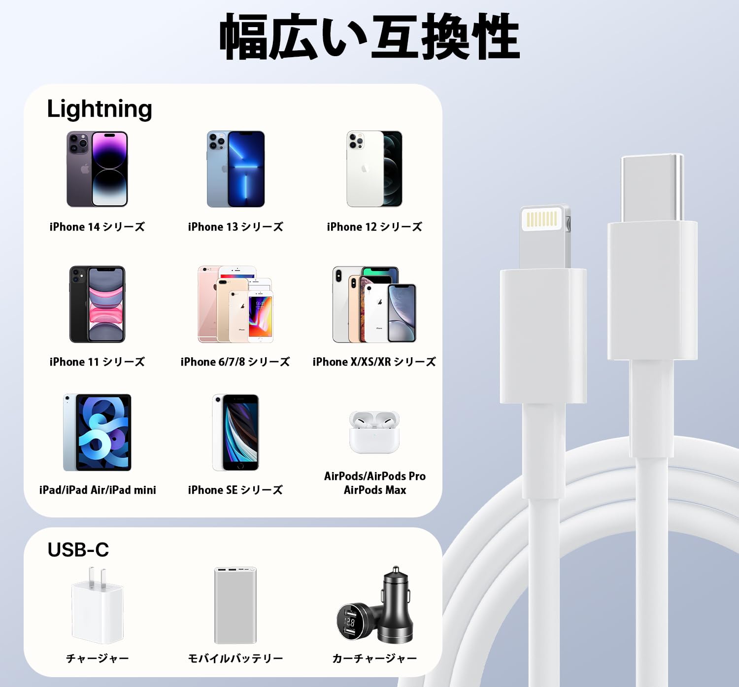 Amazon.co.jp: iphone 充電ケーブル 0.2m 3本セット ライトニング