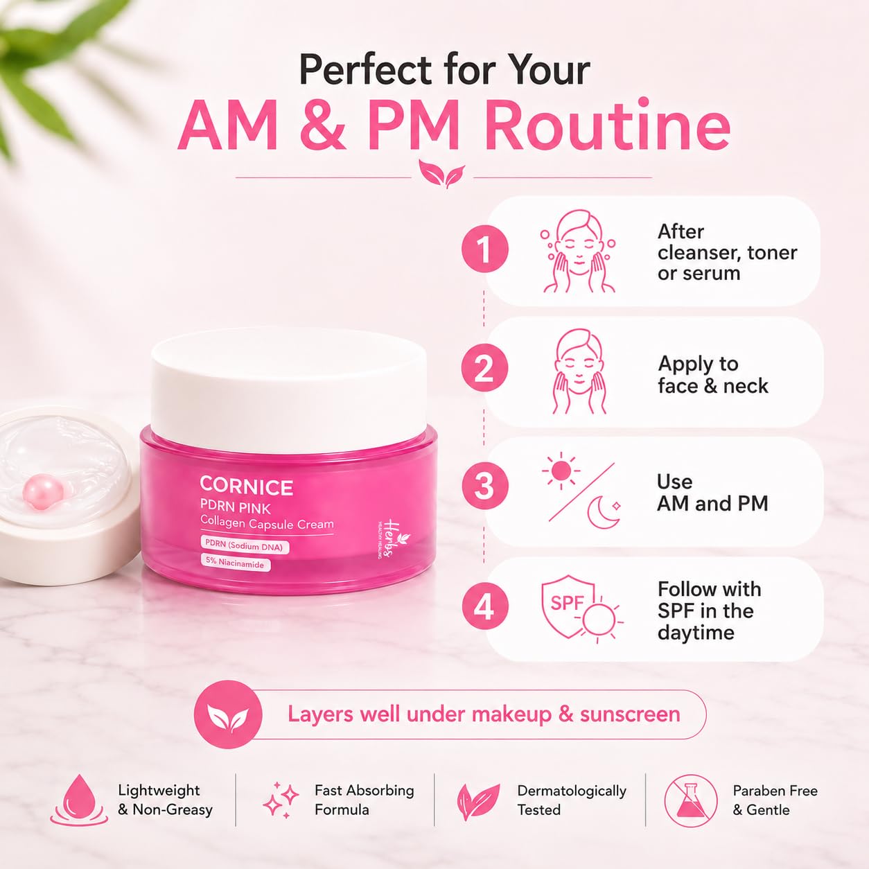 Amazon.com: Salmon PDRN Pink Collagen Capsule Cream for Face