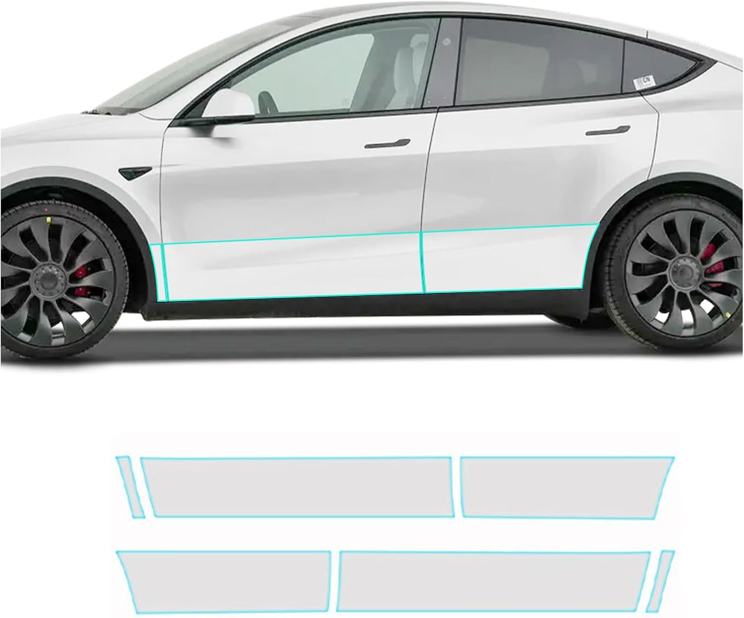 for Tesla Model Y 2020 2021 2023 TPU PPF Paint Protective Film Custom Fit Anti Scratch Self Healing Shield Guard Finishing Accessories for Door Extended