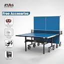 Stag Iconic New Launch Phoenix 250 Indoor Premium Table Tennis Table 25MM Top Laminated Board Including (2 TT Rackets, 3 Balls & Table Cover) gallery image
