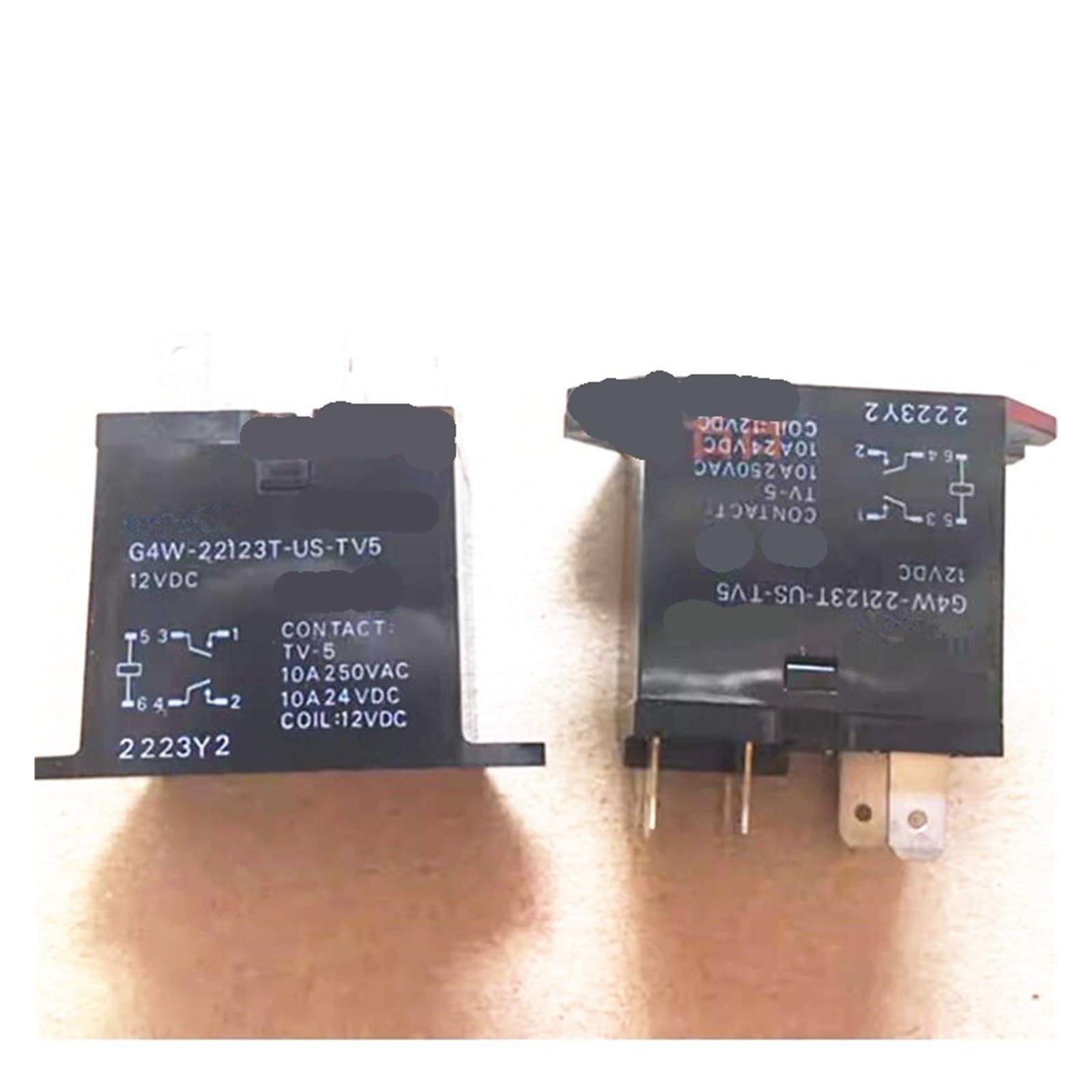 Relais 12V DC G4W-22123T-US-TV5 pour circuits imprimés lot de 5 pièces
