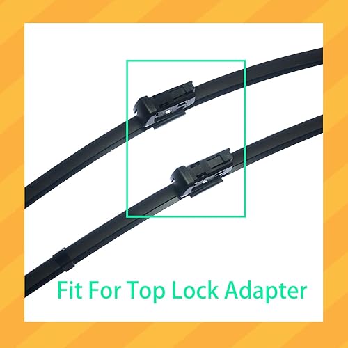 Miniatura 2 de Juego de 3 limpiaparabrisas de repuesto para automóvil, bloqueo superior, no para gancho JU, 24 pulgadas, 20 pulgadas + 13 pulgadas (paquete de 3)