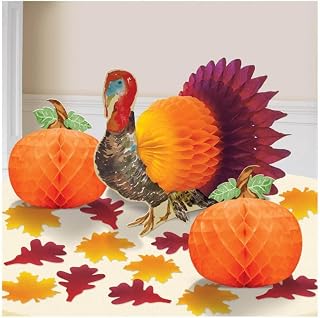 Traditional Thanksgiving Table Decorating Kit (15-Pack) - Classic & Festive Centerpiece, Perfect for Family Gatherings