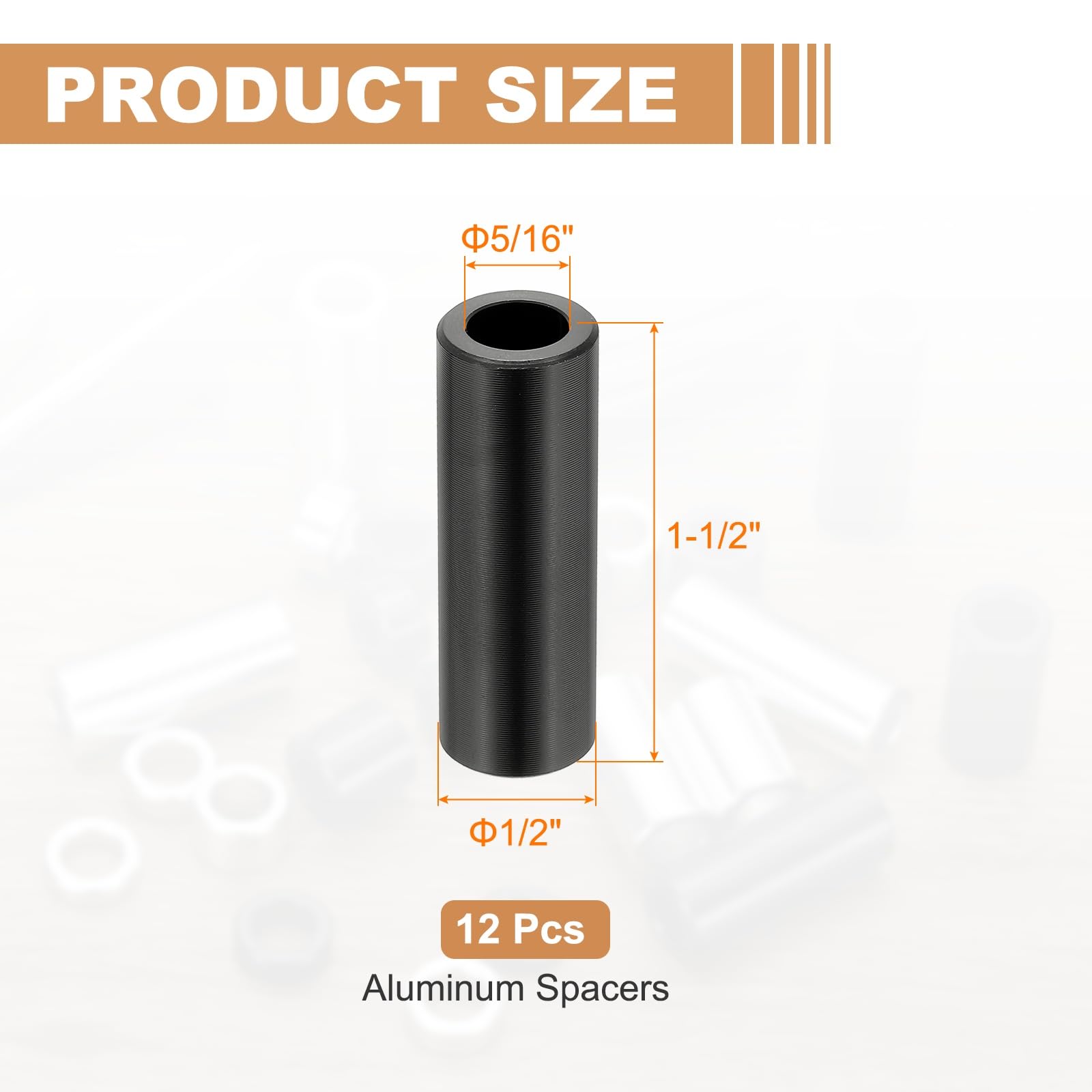 PATIKIL 12PCS Aluminum Spacers - Image 2