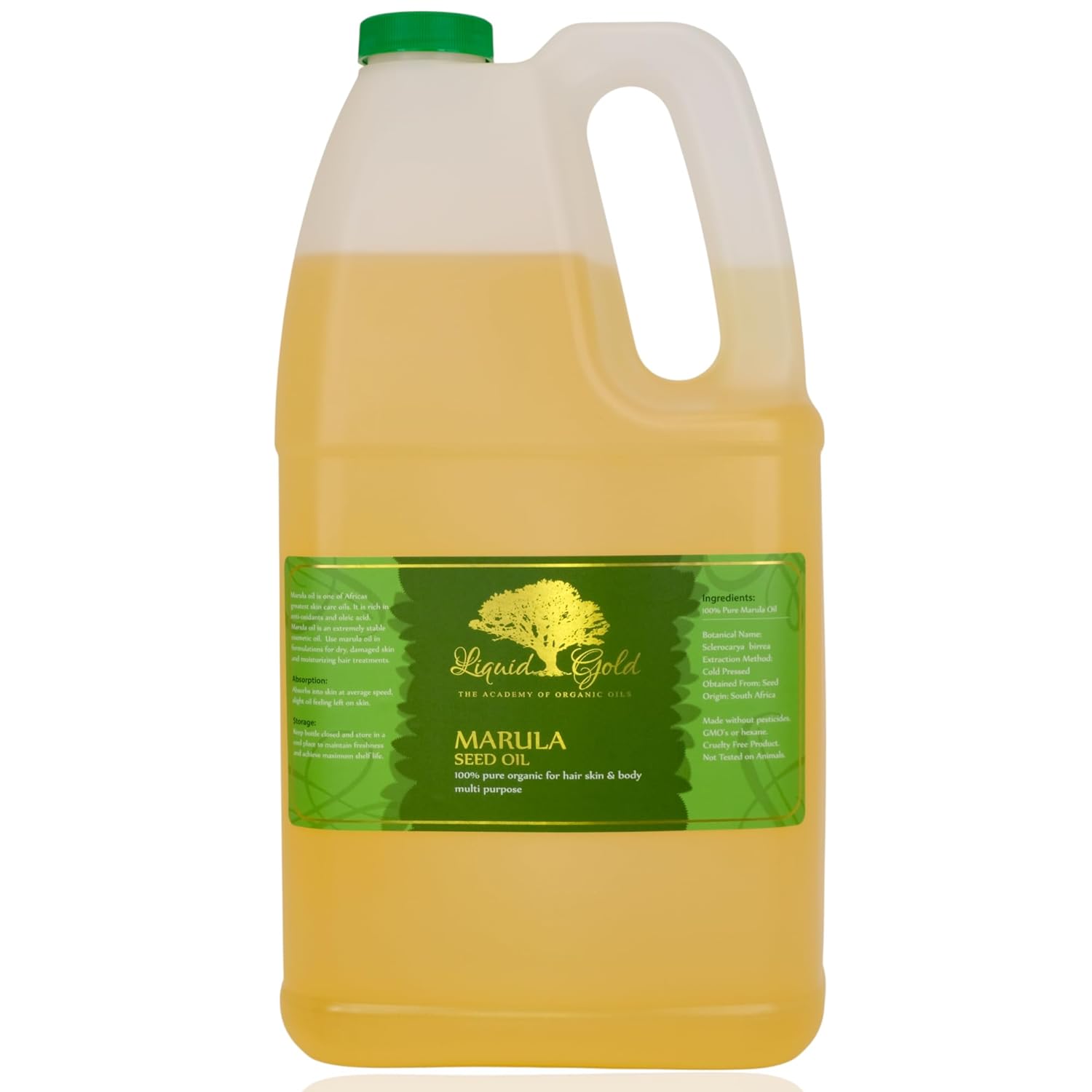Liquid Gold Inc - 1 Gal - Premium Marula Oil - 100% Pure Cold Pressed Natural Organic