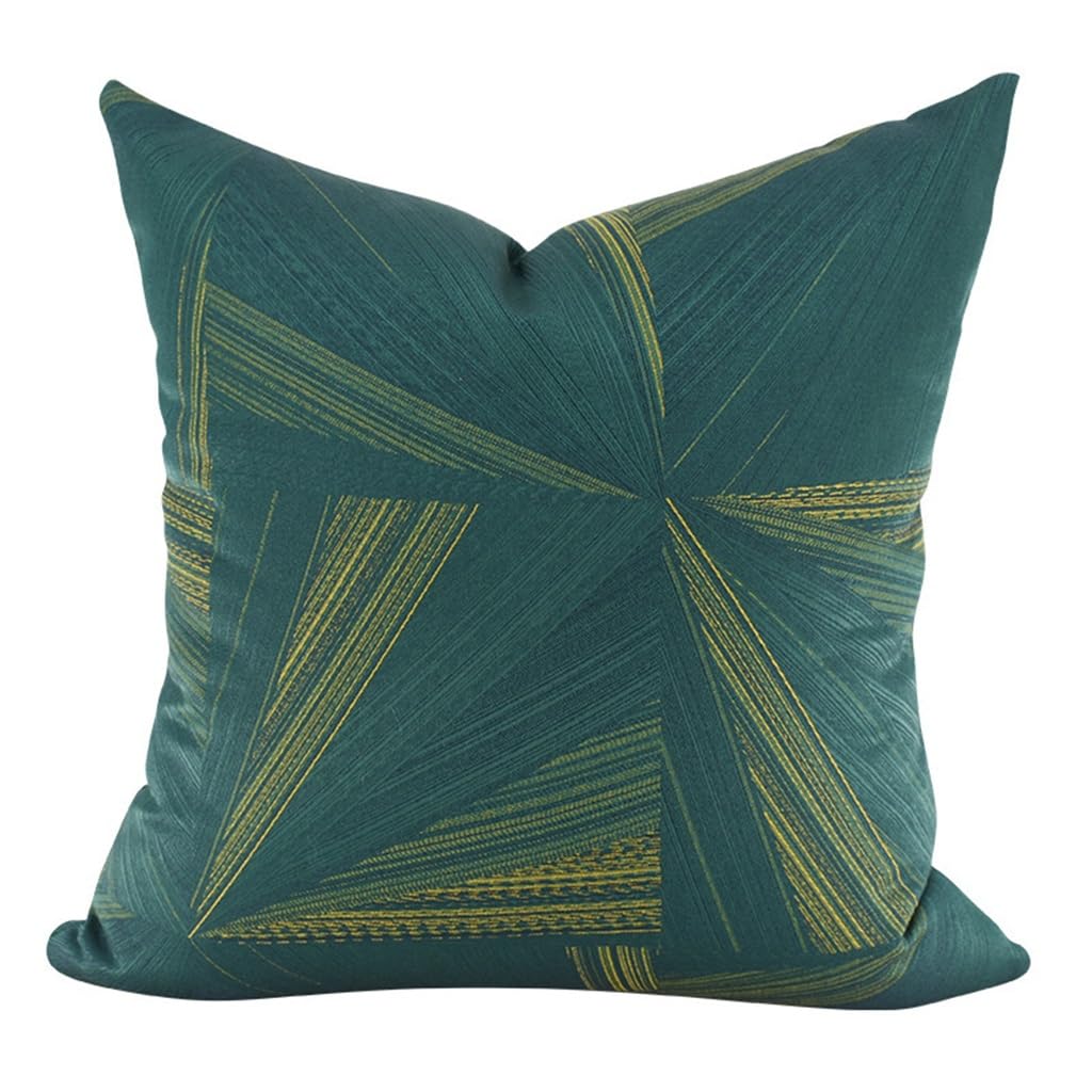 Taie d'oreiller de salon abstrait vert géométrique pour chambre