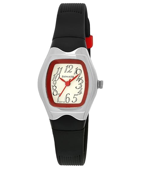 Sonata Analog White Dial Womens Watch-NL8989PP08