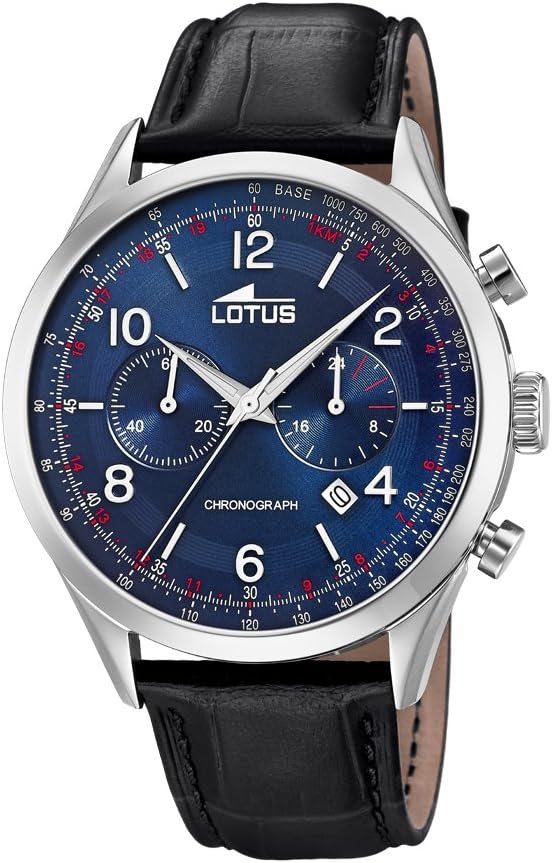 Lotus Watches Mens Chronograph Quartz Watch with Leather Strap 18557/2
