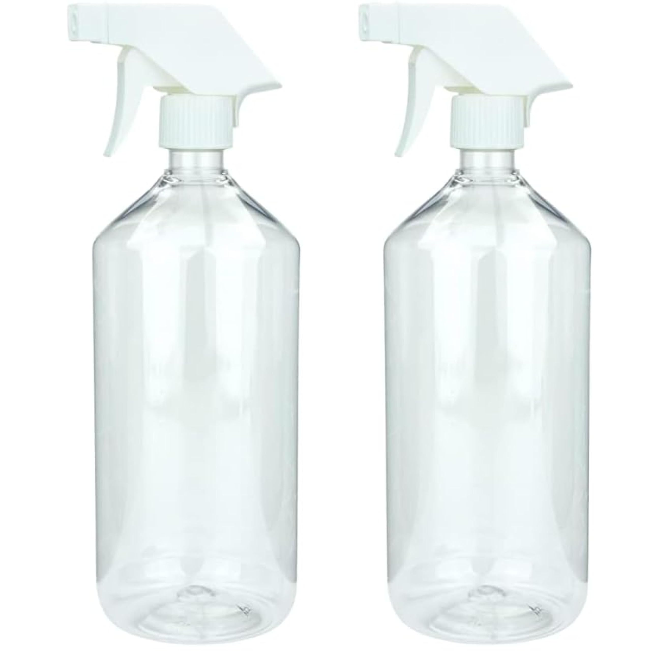 mikken 2 Spray Bottles 1000 ml Plastic PET for Cleaning Products, Plants, Hair, etc