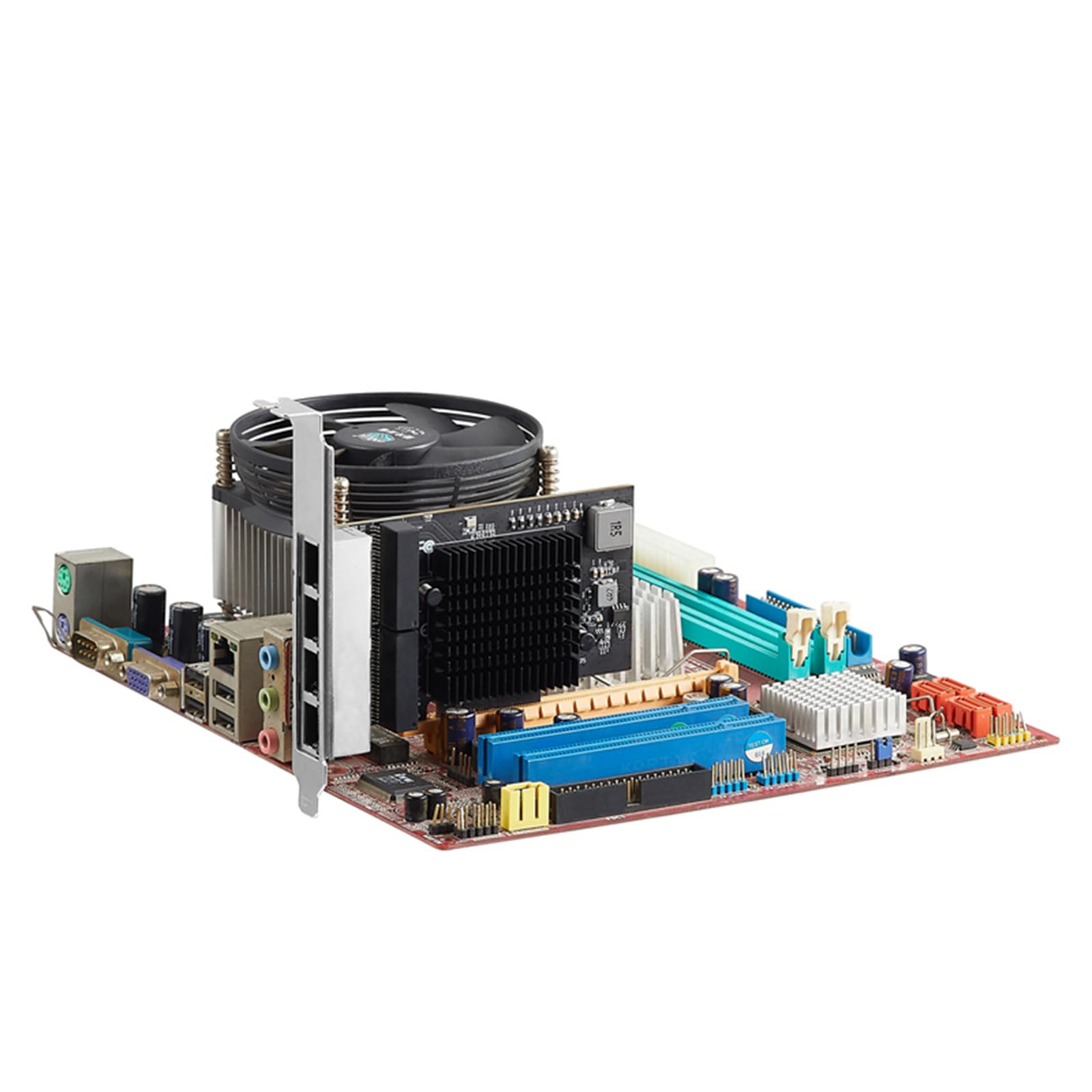 Carte réseau PCIE 2,5 Gigabit RTL8125B 4 ports RJ45 Lan Carte réseau de bureau 10/100/1000/2500 Mbit/s