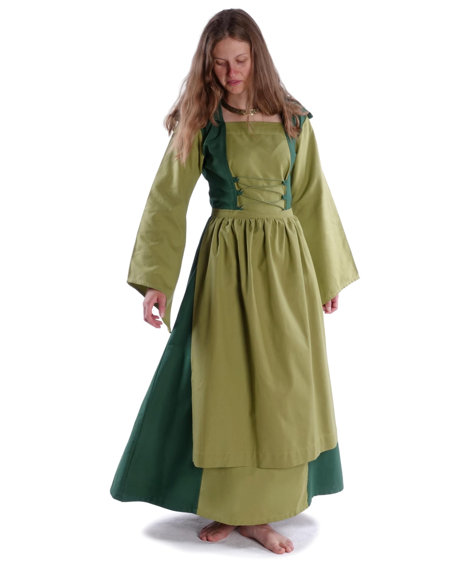 HEMAD Medieval Apron Cotton Model: Repanse, Light Green