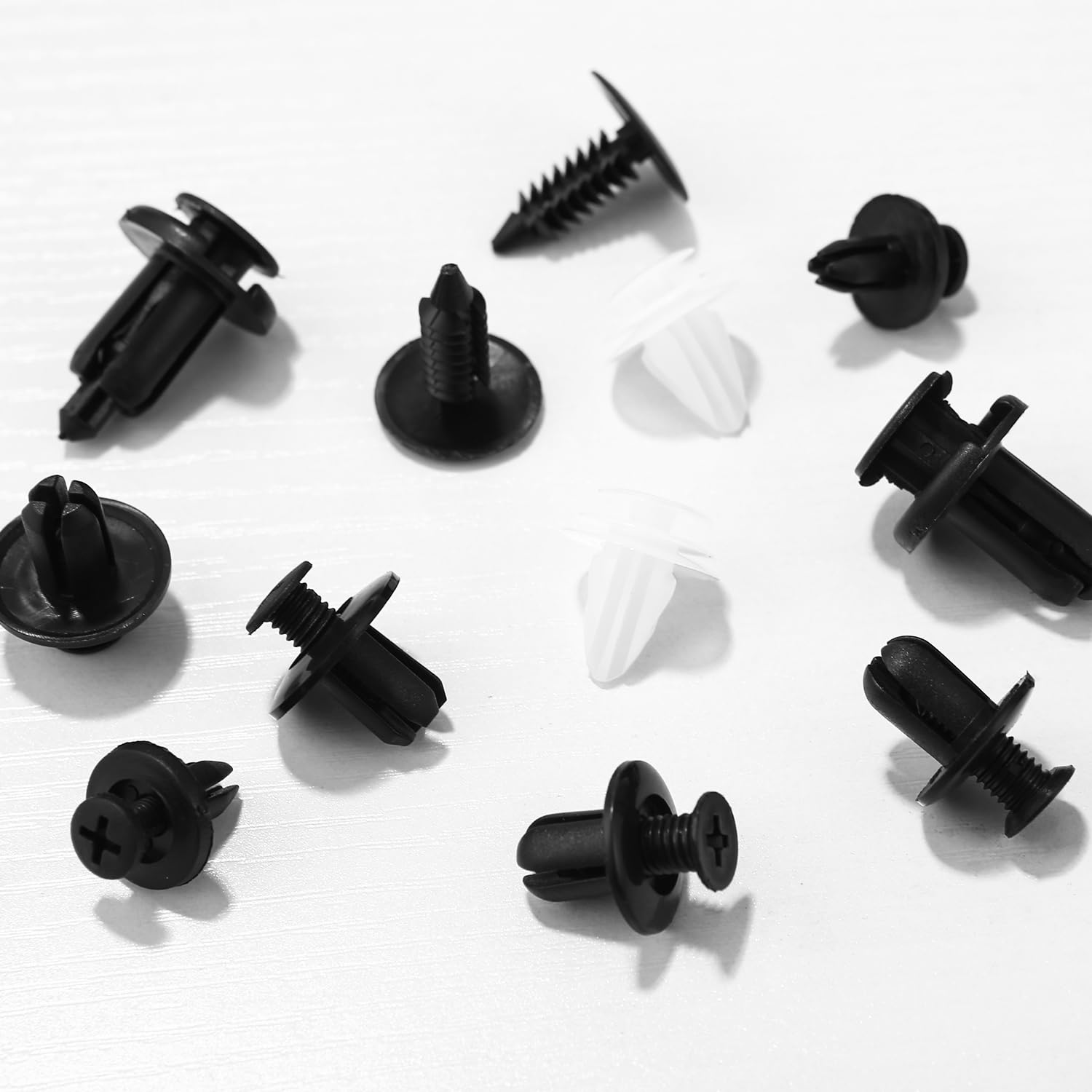 105 Pièces Clips De Fixation Voiture, 6 Tailles, 100 Rivet Plastique Et 5 Outils De Déontage De