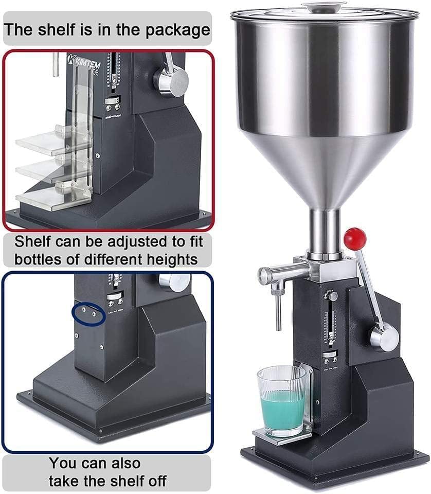 RENJJPBO Manual Liquid Filling Machine 5-60ML Paste Bottle Filling Machine Bottle Filler for Paste and Liquid Water Cosmetic — view 5