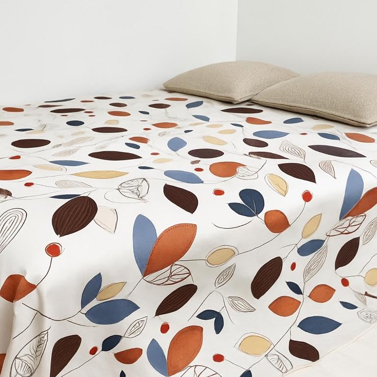 Image of Utopia Bedding Blended Cotton Bedsheet for Double Bed with 2 Pillow Covers | Floral Print Double Bed Bedsheet | 274CM x 228CM
