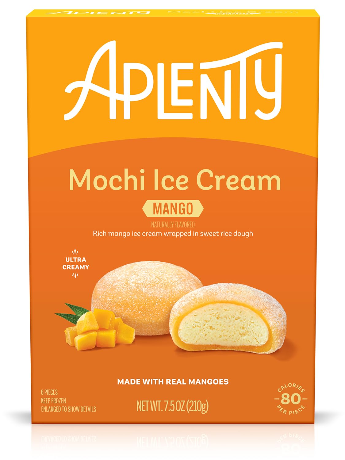 Amazon.com: Aplenty, Mochi Ice Cream, Mango, 7.5 Oz, 6 Ct