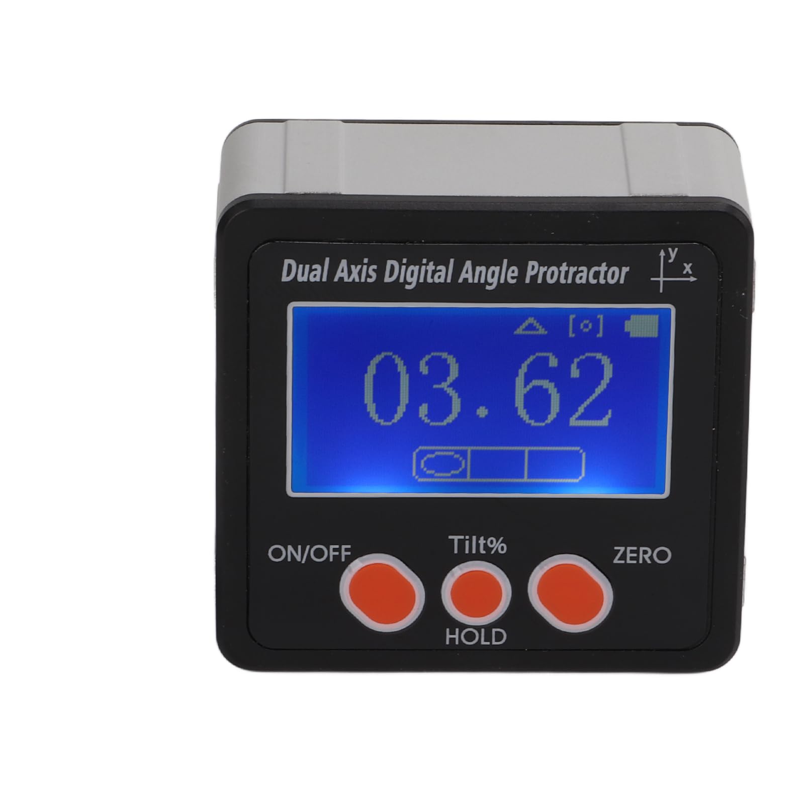 Chrees Inclinómetro de ángulo de nivel magnético con pantalla LCD, base magnética fuerte para maquinaria, telecomunicaciones