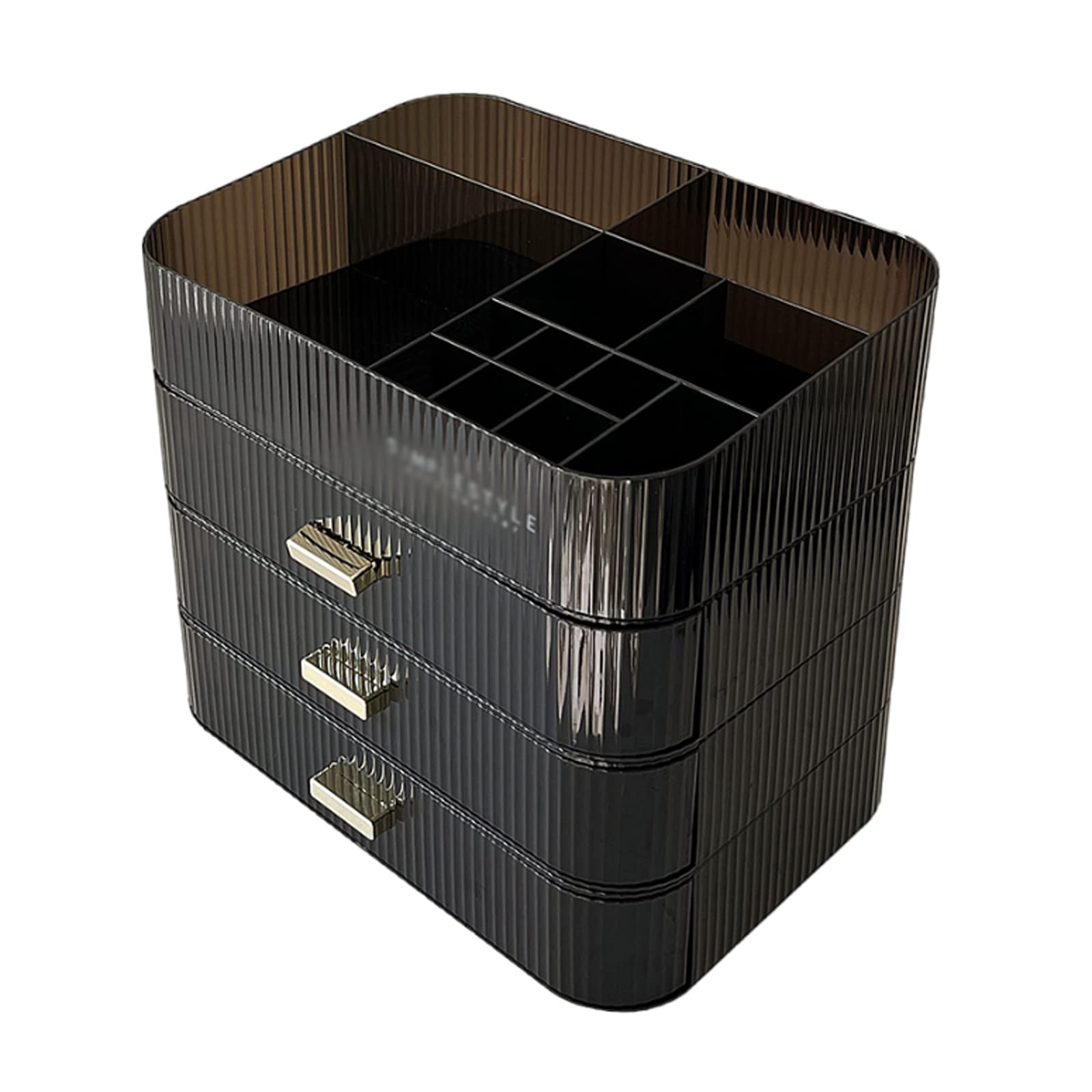 Makeup Storage ?Skincare Organiser ? Acrylic Makeup Organizer, Large Capacity Cosmetic Display Boxes with 3 Drawers for Vanity, Bathroom, Detachable Design (Color : A)