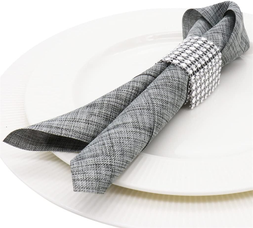 Table Cloth Napkins Imitation Linen Polyester Square Handkerchief Satin Dinner Napkin for Wedding Home Party Decoration