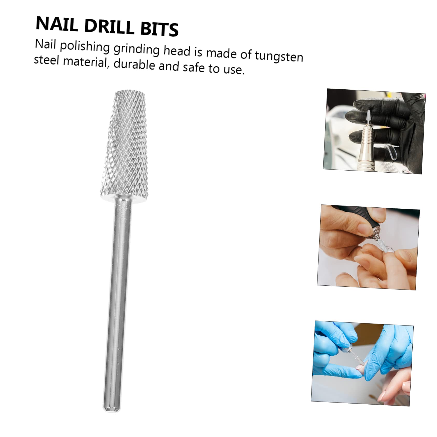 SOLUSTRE - Pack De 3 Fraises En Carbure De Tungstène Pour Manucure Et Polissage - Idéal Pour Ongles Naturels Et Artificiels