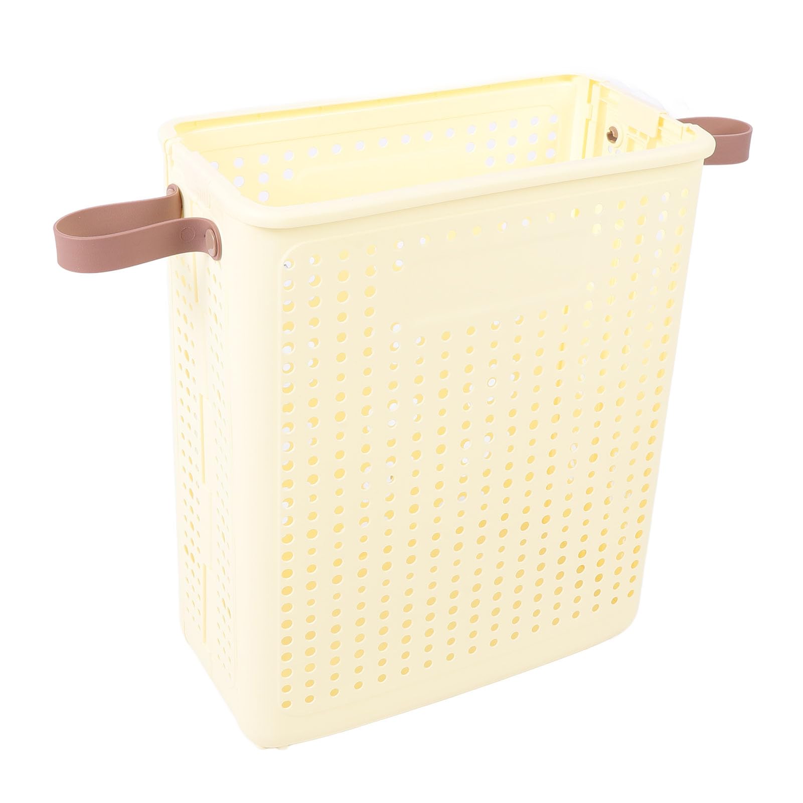 Cesto Portabiancheria Sottile Pieghevole Elegante Salvaspazio in Plastica PP per Angoli Stretti, Bagno, Camera da Letto (Niente ruote)