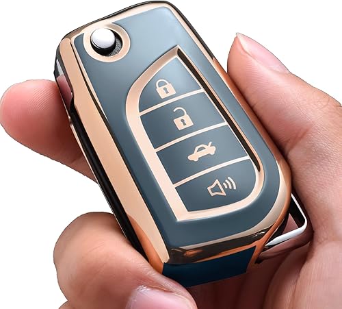 Miniatura 7 de ELOHEI Funda para llavero Toyota  Funda de TPU suave de alta calidad de 360 grados, protección completa, accesorios compatibles con Corolla, Camry,