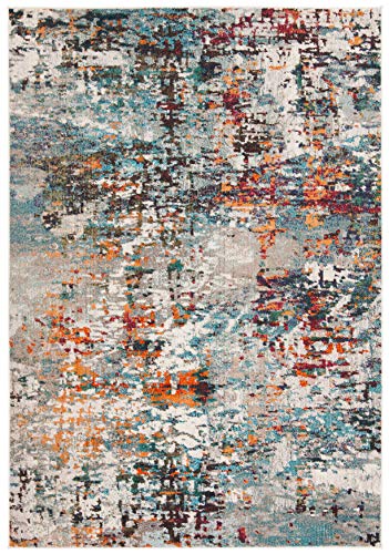 Tapete moderno Safavieh 228.6x160.02 cm azul y gris miniatura 4