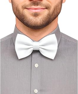 Bow Ties for Men - Men's Solid Pretied Bowties for Formal Wear - Adjustable Bow Tie - Bow ties for Woman
