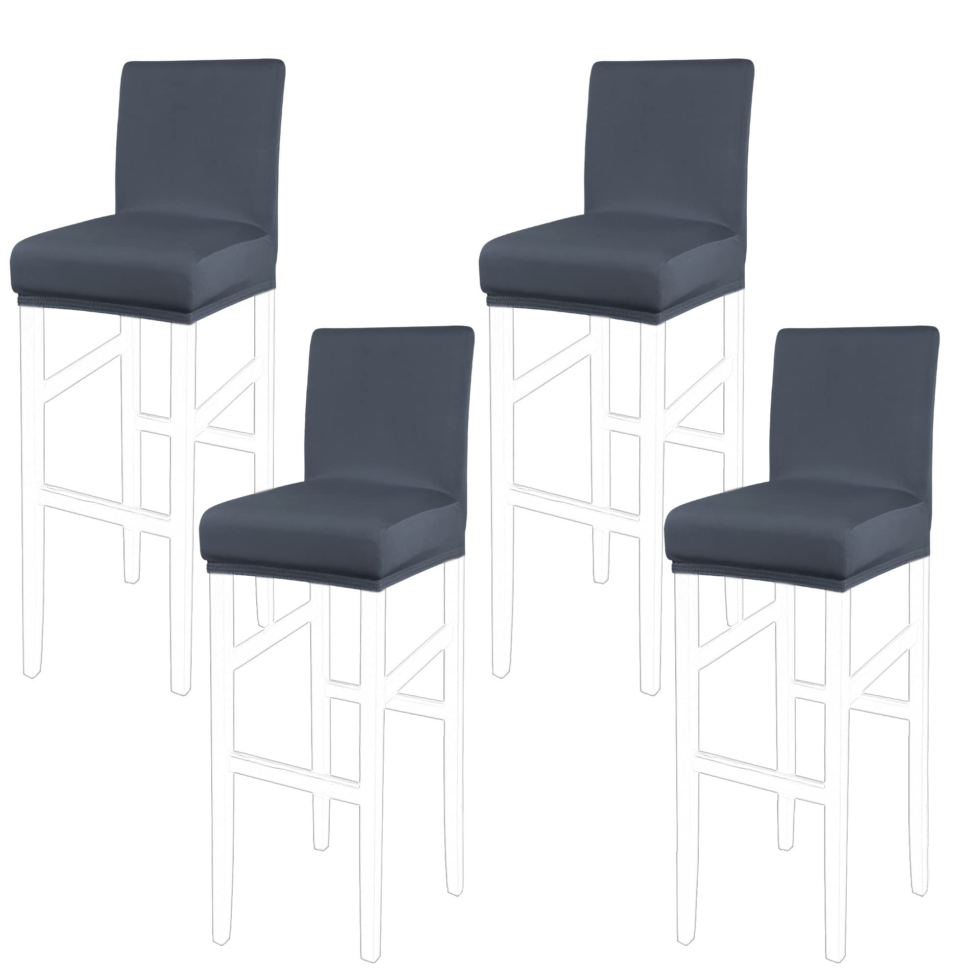Housses de tabouret de bar extensibles et ajustables avec bande élastique