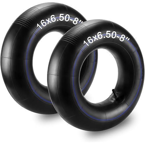 Cenipar 16x6.50-8 Inner Tube 2 Pack, Heavy Duty 16x7.50-8 Lawn Mower Tire Tubes with TR13 Straight Valve Stem, Replacement for Tractor, Garden Cart, Golf Cart, ATV, Wheelbarrow and More