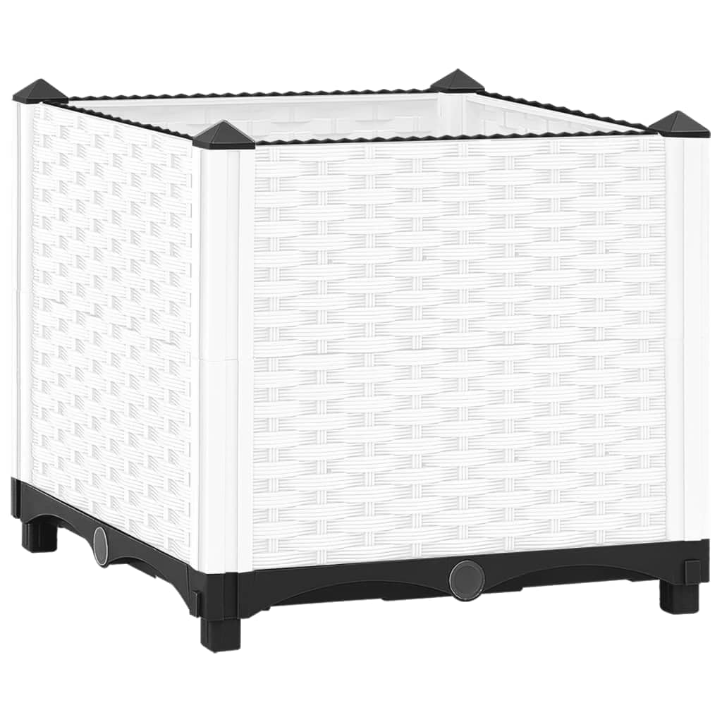 VIDAXL Plastic Raised Garden Bed - 40 x 40 x 38cm - White