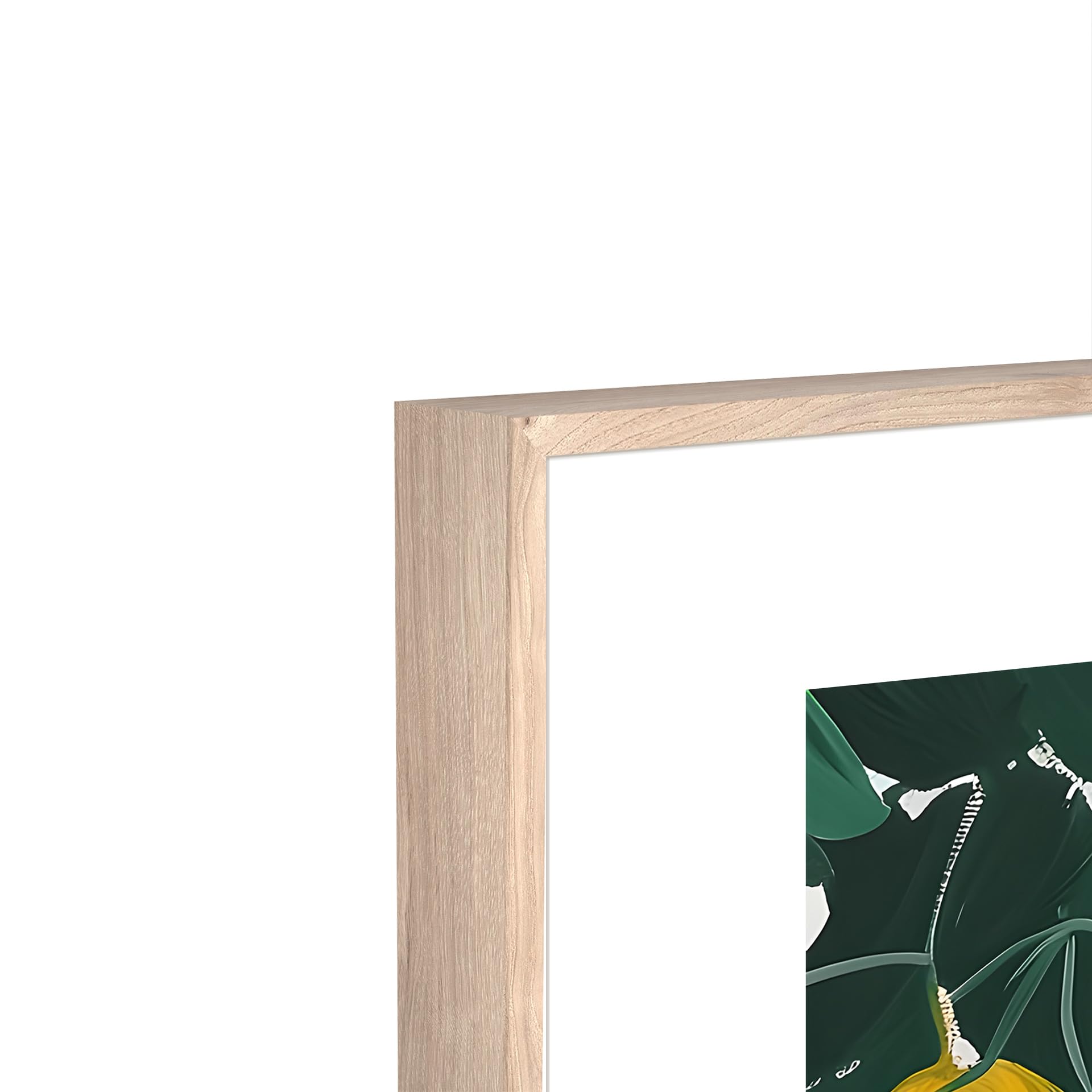 STYLER Bild Buongiorno 50x70 cm mit Holzrahmen – Italienisches Balkon-Motiv mit Zitronen – Lebendig Modern Minimalistisch Wandbild Deko
