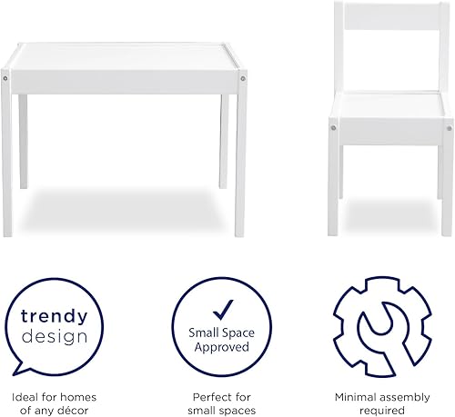 Miniatura 8 de Baby Relax Hunter DA7501W - Juego de mesa y silla para niños 3 piezas color blanco