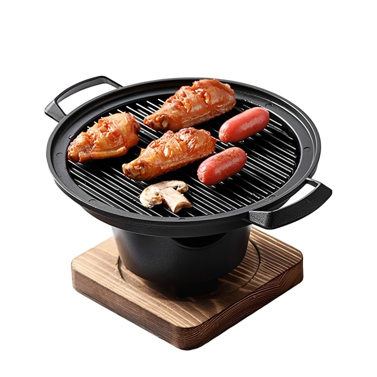 Topyond Barbecue coréen, portable, sans fumée, antiadhésif, pour camping, pique-nique et extérieur