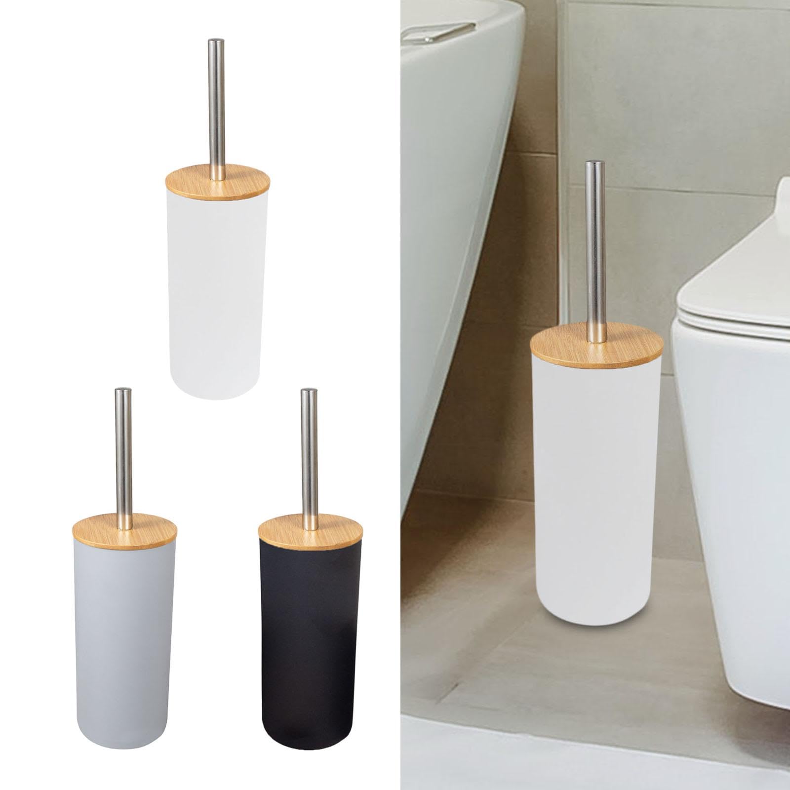 Bathroom Supplies Anti Drip Cleaning Supplies Deep Cleaning Toilet Brush Set White 3