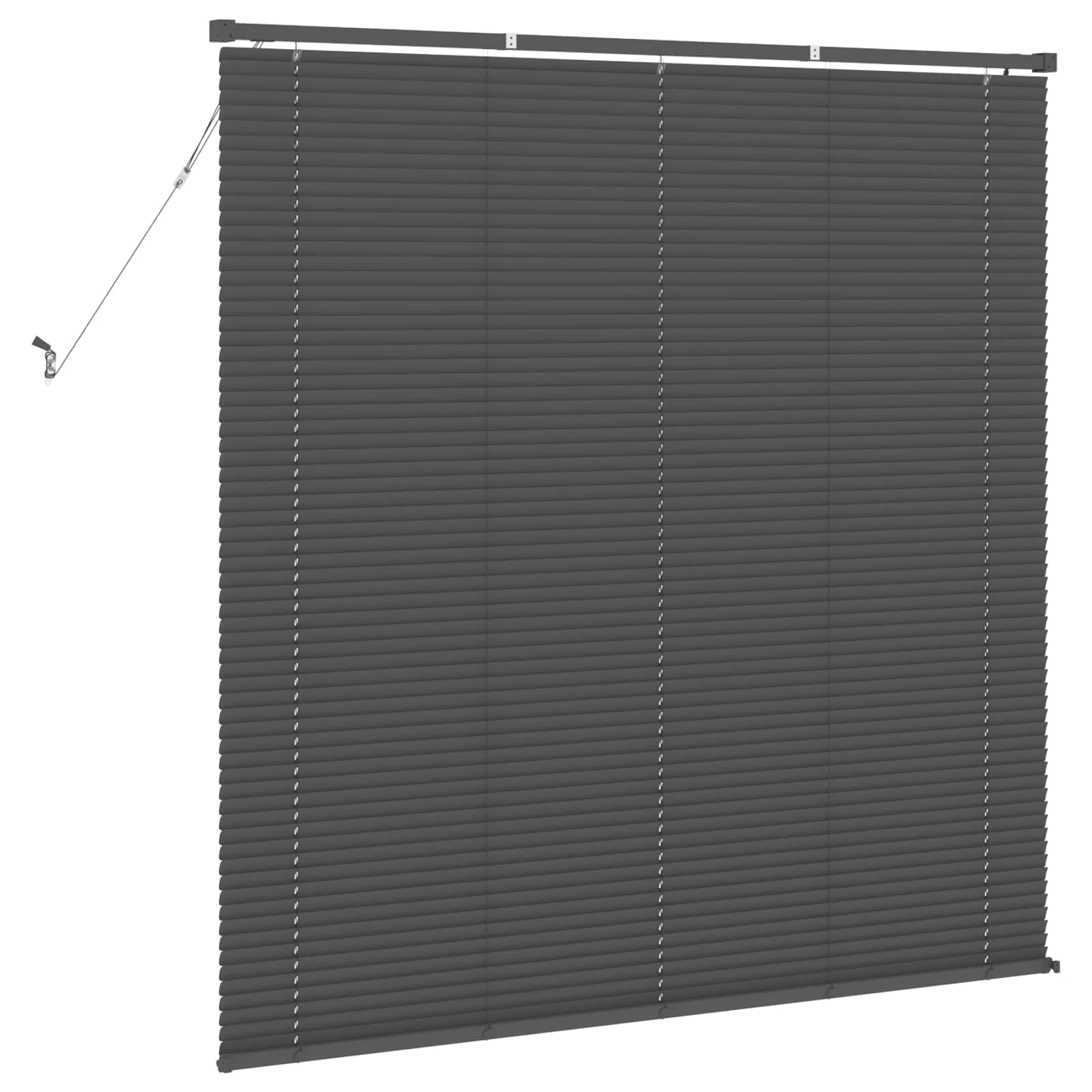 Persiana veneciana de PVC de alta calidad, 150 x 140 cm, 25 mm de ancho, con protección visual y protección contra el calor, versátil para oficina, salón, balcón y ventana de puerta