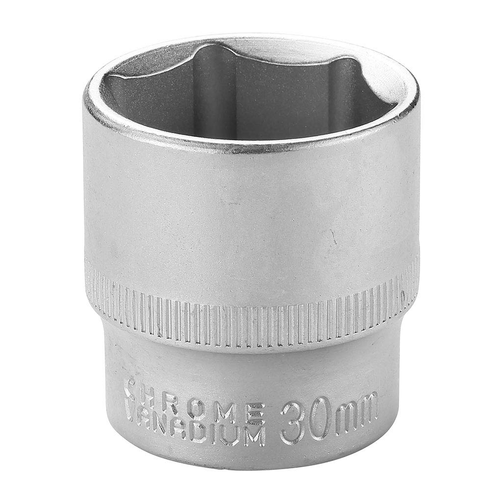Rhino 9202 Sechskant-Stecknuss Kurz – 30 Mm, 1/2" Antrieb, Aus Chrom-Vanadium-Stahl, Seidenmatt