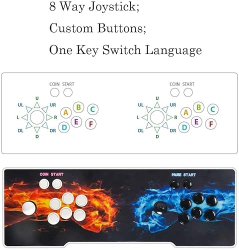 Miniatura 5 de 3A Pandora Box DX Arcade consola de juegos 3000 juegos instalados registro de puntuación alta compatible con juegos 3D