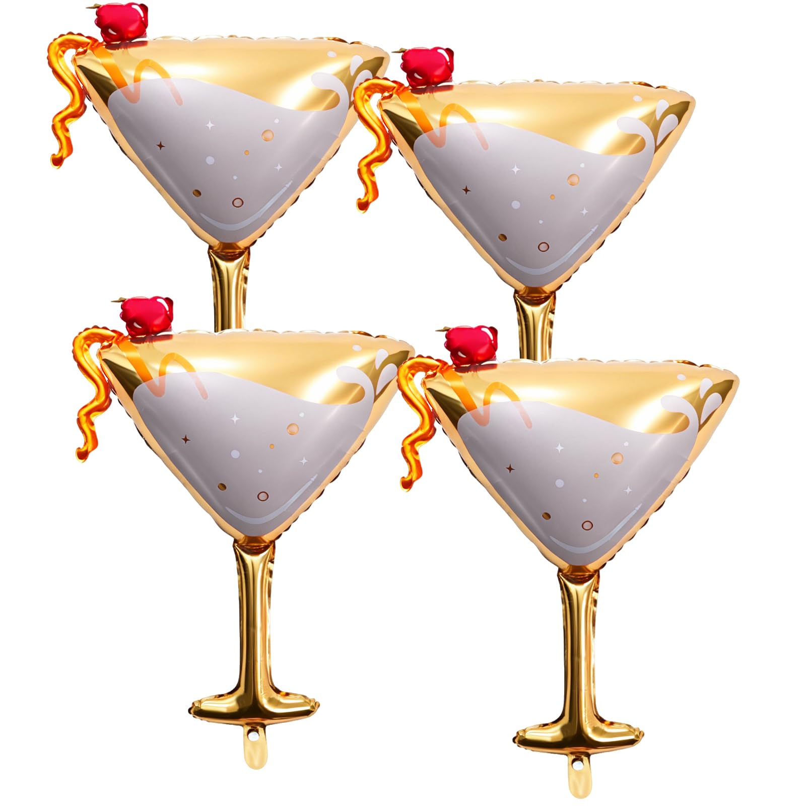 4Pcs Olive Cocktail Martini Balloons Birthday Party Decorations, 43 Inch Foil Tini Bar Set For Women Bachelorette Bridal Shower Girls Night Margarita Beach Bikini Hen Decor