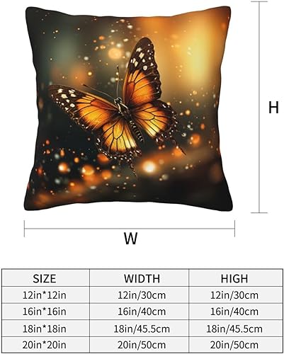 Miniatura 4 de Fundas de almohada decorativas con estampado de mariposas naranjas, fundas de cojín cuadradas, funda de cojín suave para decoración del hogar, sala