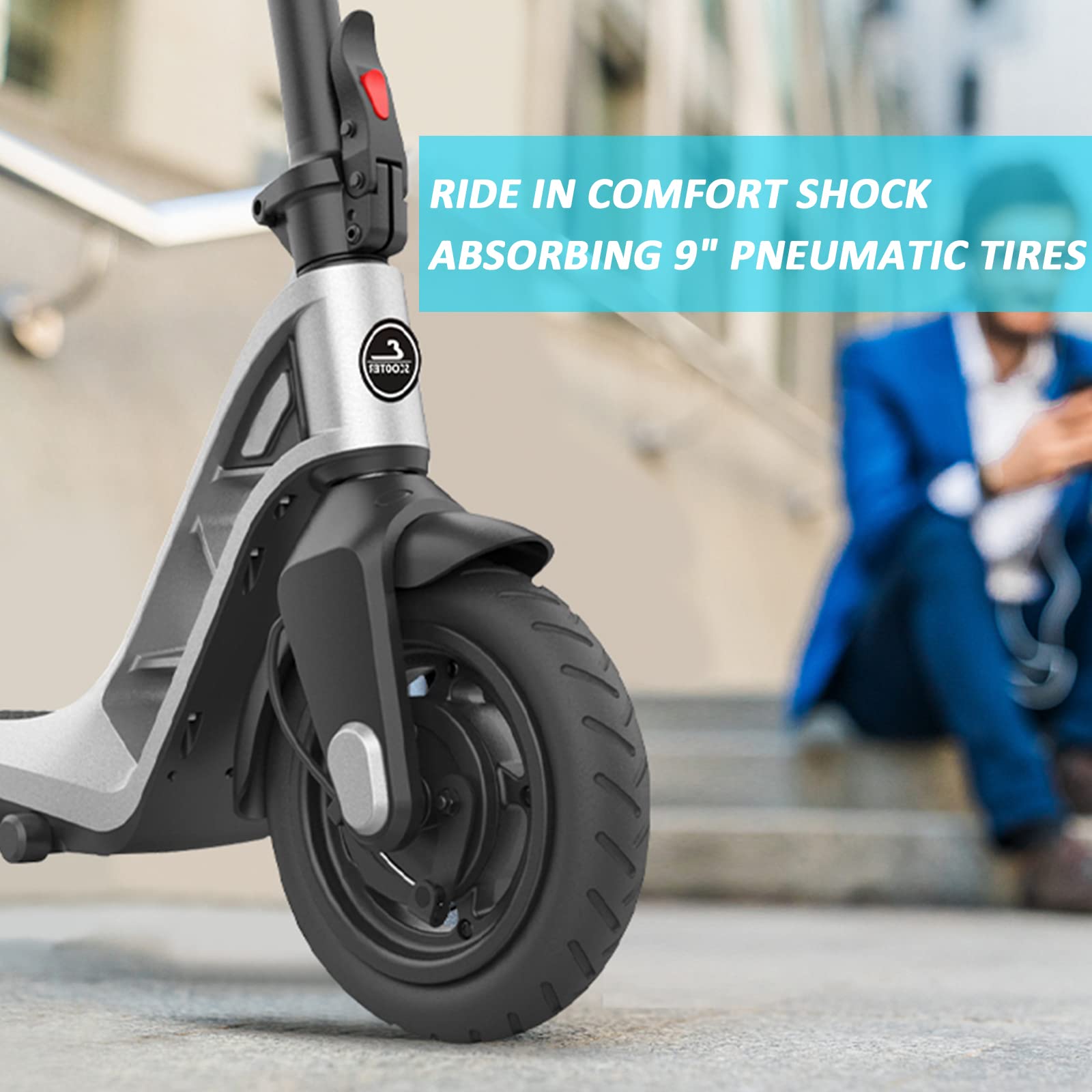 Buy Lirpe Electric Scooter Adults Foldable, Load 330 lbs, 9" Pneumatic Tire, 3 Gears, Max Speed