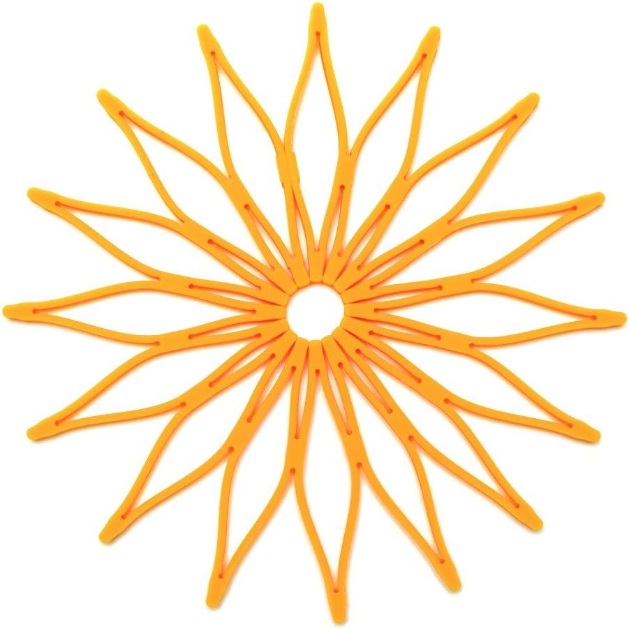 Blossom Multi-Use Silicone Trivet, Orange